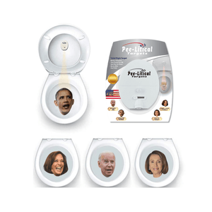 Conservative Comedy Peelitcal Target ⚪️ The Communist Crew (Biden, Obama, Pelosi, Kamala) Pee-Litical Target Toilet Light Projector